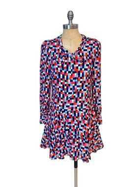STS Sail to Sable Multi-color Geometric Print‎ Dress Size XS NWT New